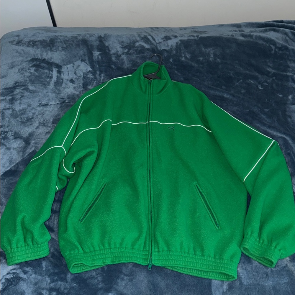 Balenciaga Green Tracksuit Fleece Jacket